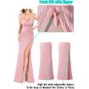 image:imageVFSHOW Womens Formal Prom Sexy Sweetheart Neckline Backless Ruched Maxi Dress 2024 Crinkle Wide Strap High Split Evening Gown