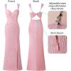 image:imageVFSHOW Womens Formal Prom Sexy Sweetheart Neckline Backless Ruched Maxi Dress 2024 Crinkle Wide Strap High Split Evening Gown
