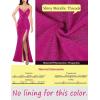image:imageVFSHOW Womens Glitter Spaghetti Strap Twist V Neck Backless Zipper High Split Formal Evening Gown Prom Maxi Dress