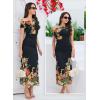image:imageVFSHOW Womens Off The Shoulder Wedding Guest Maxi Long Dress 2026 Sexy Mesh One Shoulder Formal Cocktail Bodycon DressesBlack and Multi Floral Print