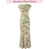 image:imageVFSHOW Womens Off The Shoulder Wedding Guest Maxi Long Dress 2026 Sexy Mesh One Shoulder Formal Cocktail Bodycon DressesGreen and Orange Floral Print
