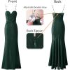 image:imageVFSHOW Womens Rhinestone Spaghetti Strap Prom Formal High Split Maxi Dress 2023 Sexy Sweetheart Neck Twist Front Evening Gown