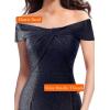 image:imageVFSHOW Womens Sexy Off Shoulder High Split Prom Formal Wedding Guest Maxi Dress Front Twist Knot Long Cocktail Evening Gown