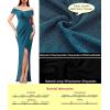 image:imageVFSHOW Womens Sexy Off Shoulder Ruched Formal Prom Wedding Guest Maxi Dress 2023 Tulip Faux Wrap Front Slit Evening Long Gown