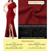 image:imageVFSHOW Womens Sexy One Shoulder Ruched Ruffle Prom Formal Maxi Dress 2023 Front Slit Wedding Guest Long Cocktail Evening Gown