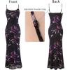 image:imageVFSHOW Womens Summer Spaghetti Strap Bodycon Maxi Long Dress 2026 Sexy Beach Wedding Guest Vacation Date Night Slip DressesBlack With Purple Abstract Print