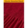 image:imageVFSHOW Womens Wedding Guest Dress Wrap V Neck Pocket Business Cocktail Sleeveless Belted Long Fit and Flare A Line DressesRed