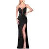 image:imageVFSHOW Womens 2024 Formal Prom Sexy V Neck Maxi Long Dress Spaghetti Strap Ball Gala Evening Gown