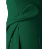 image:imageVFSHOW Womens Asymmetric Ruffle Ruched Cocktail Sleeveless Elegant Boat Neck Wedding Guest Business Formal A Line Midi DressDark Green