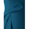 image:imageVFSHOW Womens Asymmetric Ruffle Ruched Cocktail Sleeveless Elegant Boat Neck Wedding Guest Business Formal A Line Midi DressPeacock Blue