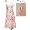 image:imageVFSHOW Womens Cowl Neck Ruffle Spaghetti Strap Wedding Guest Midi Dress Ruched Slit Formal Cocktail Evening Party DressesPink Floral Print