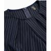 image:imageVFSHOW Womens Pleated Crew Neck Peplum Work Business Office Church Bodycon Pencil Sheath DressBlue and White Striped
