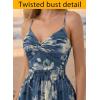 image:imageVFSHOW Womens Summer Spaghetti Strap V Neck Long Dress 2026 Casual Beach Vacation Wedding Guest Pockets Flowy A Line SundressBlue Floral