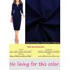 image:imageVFSHOW Womens Wear to Work Front Zipper V Neck Peplum Business Office Church Flattering Pencil Sheath DressDark Blue