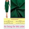 image:imageVFSHOW Womens Wear to Work Front Zipper V Neck Peplum Business Office Church Flattering Pencil Sheath DressGreen Emerald