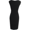 image:imageVFSHOW Womens Work Office Business Casual Sleeveless Ruched Elegant Professional Church Cocktail Party Pencil Sheath DressBlack