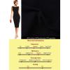 image:imageVFSHOW Womens Work Office Business Casual Sleeveless Ruched Elegant Professional Church Cocktail Party Pencil Sheath DressBlack