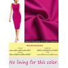image:imageVFSHOW Womens Work Office Business Casual Sleeveless Ruched Elegant Professional Church Cocktail Party Pencil Sheath DressHot Pink