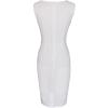 image:imageVFSHOW Womens Work Office Business Casual Sleeveless Ruched Elegant Professional Church Cocktail Party Pencil Sheath DressOffwhite