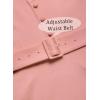 image:imageVFSHOW Womens 2024 Business Work Office Pockets Belted Buttons Elegant Fit and Flare ALine DressPink
