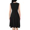 image:imageVFSHOW Womens Front Zipper Work Business ALine Dress Elegant Professional Office Career Church Fit and Flare Skater DressesBlack