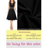 image:imageVFSHOW Womens Front Zipper Work Business ALine Dress Elegant Professional Office Career Church Fit and Flare Skater DressesBlack With White Piping
