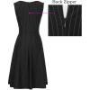 image:imageVFSHOW Womens Front Zipper Work Business ALine Dress Elegant Professional Office Career Church Fit and Flare Skater DressesBlack and White Striped