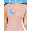 image:imageVFSHOW Womens Front Zipper Work Business ALine Dress Elegant Professional Office Career Church Fit and Flare Skater DressesPink Tweed