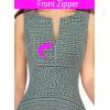 image:imageVFSHOW Womens Front Zipper Work Business ALine Dress Elegant Professional Office Career Church Fit and Flare Skater DressesTeal Green Plaid Tweed