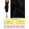 image:imageVFSHOW Womens Front Zipper Work Business Office Bodycon Dress Elegant Professional Career Church Party Pencil Sheath DressBlackpolyester