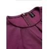 image:imageVFSHOW Womens Pleated Crew Neck Peplum Slim Work Business Dress Elegant 34 Sleeves Office Church Bodycon Pencil Sheath DressPlum Purple