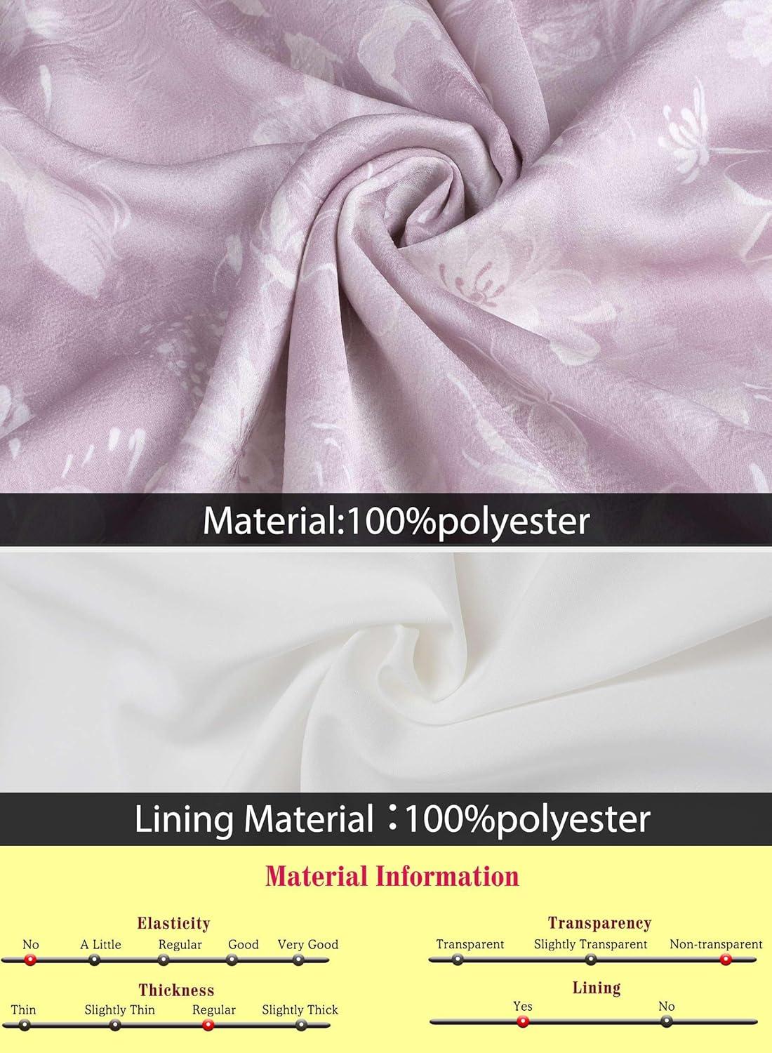 image:imageVFSHOW Womens Summer Casual Ruffle Crew Neck Midi Long Dress Sleeveless Wedding Guest Pocket Flowy A Line Tunic SundressPink Purple Floral Print