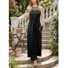image:imageVFSHOW Womens Cut Out Halter Neck Formal Prom Dress Beaded Ruched Sleeveless A Line Long Maxi Evening Ball Gwon DressesBlack