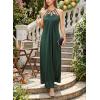 image:imageVFSHOW Womens Cut Out Halter Neck Formal Prom Dress Beaded Ruched Sleeveless A Line Long Maxi Evening Ball Gwon DressesGreen