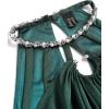 image:imageVFSHOW Womens Cut Out Halter Neck Formal Prom Dress Beaded Ruched Sleeveless A Line Long Maxi Evening Ball Gwon DressesGreen