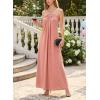 image:imageVFSHOW Womens Cut Out Halter Neck Formal Prom Dress Beaded Ruched Sleeveless A Line Long Maxi Evening Ball Gwon DressesPink