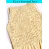 image:imageVFSHOW Womens Elegant Cocktail Wedding Guest Long Dress 2026 Smocked Cowl Neck Sleeveless Pocket Tie Waist Wrap A Line DressBeige