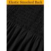 image:imageVFSHOW Womens Elegant Cocktail Wedding Guest Long Dress 2026 Smocked Cowl Neck Sleeveless Pocket Tie Waist Wrap A Line DressBlack