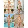 image:imageVFSHOW Womens Formal Cocktail Double Layer Ruffle High Low Dress 2026 V Neck Spaghetti Strap Beach Wedding Guest Prom DressesBeige With Red Floral Print