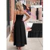 image:imageVFSHOW Womens Summer Spaghetti Strap V Neck Long Dress 2026 Casual Beach Vacation Wedding Guest Pockets Flowy A Line DressesBlack