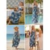 image:imageVFSHOW Womens Summer Spaghetti Strap V Neck Long Dress 2026 Casual Beach Vacation Wedding Guest Pockets Flowy A Line DressesBlue Floral