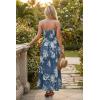 image:imageVFSHOW Womens Summer Spaghetti Strap V Neck Long Dress 2026 Casual Beach Vacation Wedding Guest Pockets Flowy A Line DressesBlue Floral