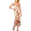 Beige With Red Floral Print