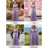 image:imageVFSHOW Womens 3D Floral Halter Satin Formal Evening Gown High Slit ALine Maxi Wedding Guest Party Bridesmaid Blouson DressLight Purple
