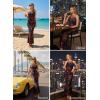 image:imageVFSHOW Womens Sexy Cut Out Halter Semi Formal Wedding Guest Bodycon Long Cocktail Party Mermaid DressBlack With Red Floral Print