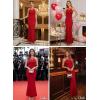 image:imageVFSHOW Womens Sexy Cut Out Halter Semi Formal Wedding Guest Bodycon Long Cocktail Party Mermaid DressRed