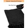 image:imageVFSHOW Womens Strapless Formal Prom Maxi Dress 2026 Pleated Smocked Ruffle Tube Wedding Guest Dresses Side Slit Evening GownBlack