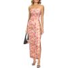 image:imageVFSHOW Womens 2025 Sexy Backless Formal Tube Bodycon Maxi Dress Strapless Side Slit Beach Wedding Guest Long Cocktail DressesPink and Yellow Floral Print