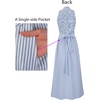 image:imageVFSHOW Womens Elegant Cocktail Wedding Guest Long Dress 2026 Smocked V Neck Sleeveless Pocket Tie Waist A Line DressBlue and White Striped