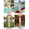 image:imageVFSHOW Womens Off The Shoulder Wedding Guest Maxi Long Dress 2026 Sexy Mesh One Shoulder Formal Cocktail Bodycon DressesYellow and Multi Floral Print